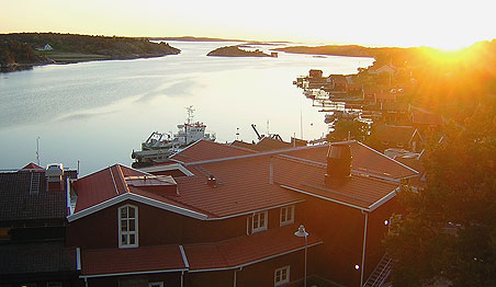 Sunset and view towards the Koster archipelago